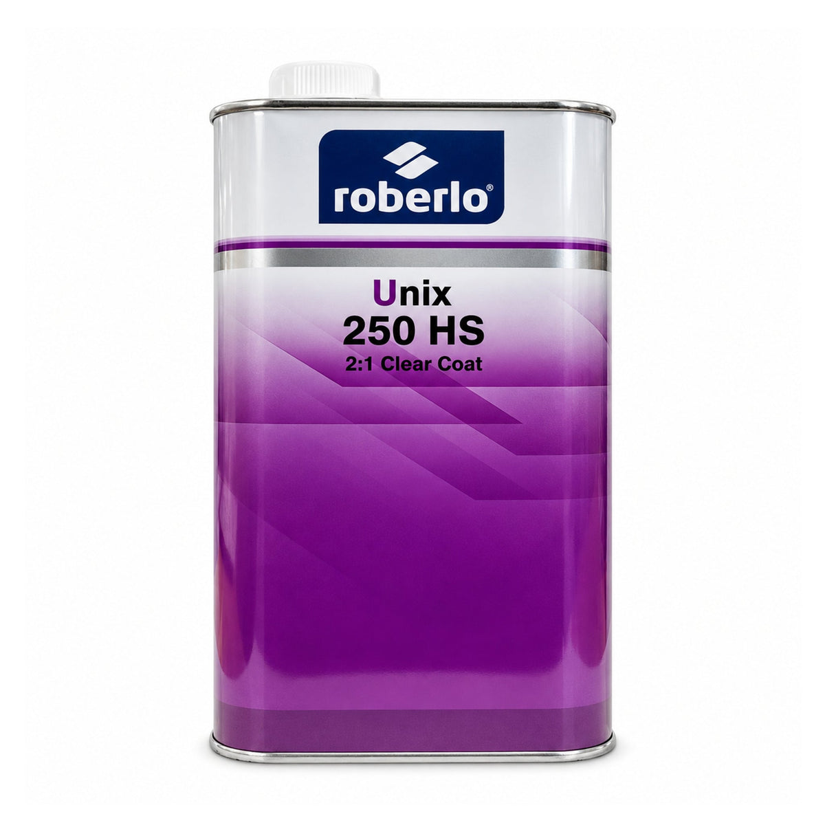 Bidón de Roberlo Unix 250 HS, barniz acrílico de altos sólidos 2:1