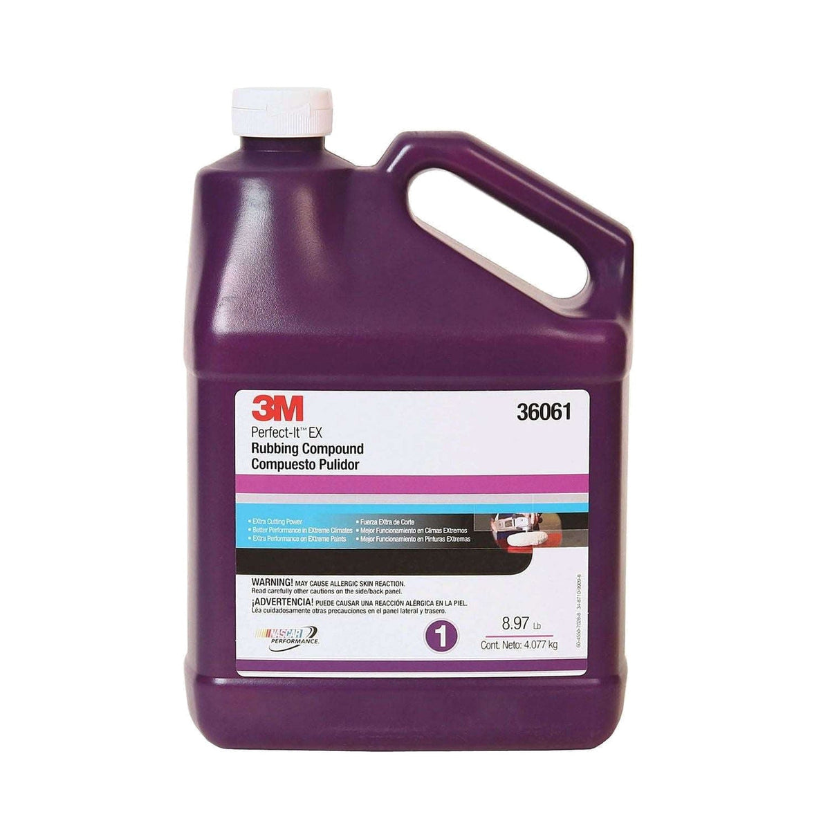 Galon de 3M Perfect-It EX AC Rubbing Compound, pulimento de corte para eliminar marcas de lijado