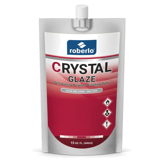 Pouch de 440 ml de Roberlo Crystal Glaze, masilla de poliester autonivelante de acabado ultrafino