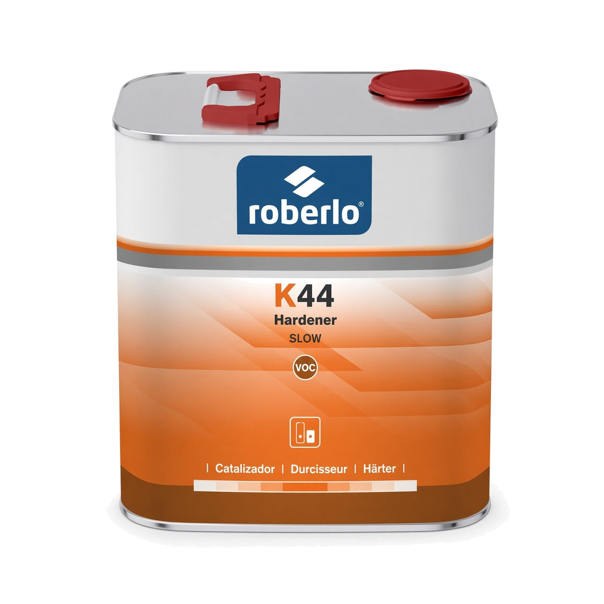 Lata de 2,5 L de Roberlo K44 UHS Hardener Slow, catalizador de secado lento para barnices Kronox en clima caliente